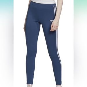 Adidas Navy 3-stripe leggings
